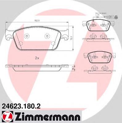 Тормозні колодки Zimmermann 246231802