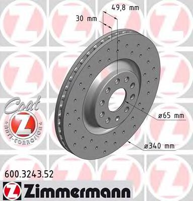 Гальмівні диски передні 600324352 Zimmermann