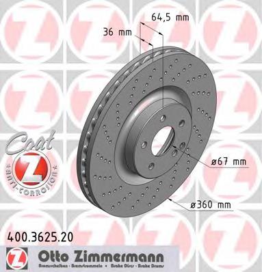 Купити 400362520 Zimmermann Ротор гальмівний