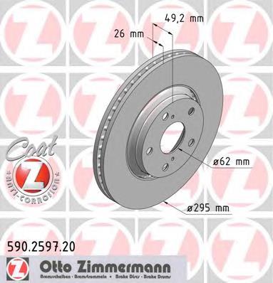 590259720 Zimmermann Гальмо дискове переднє