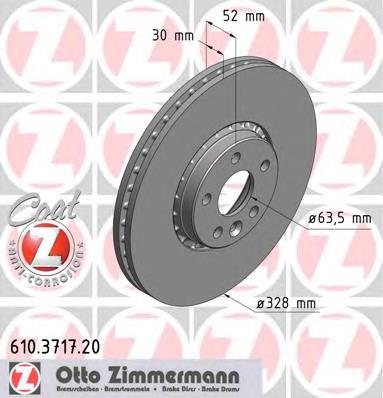 Гальмівні диски передні 610371720 Zimmermann