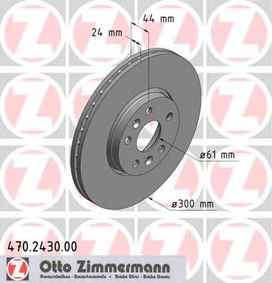 470243000 Zimmermann диск гальмівний передній