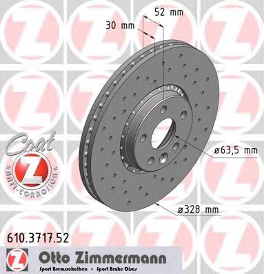 Гальмівні диски передні 610371752 Zimmermann