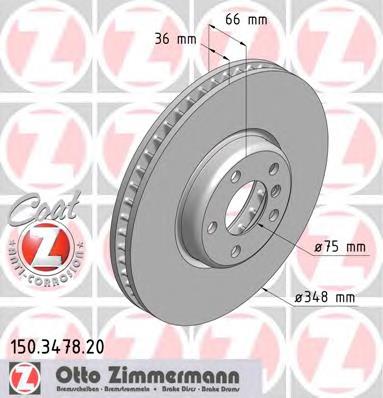 150347820 Zimmermann Гальмо дискове переднє