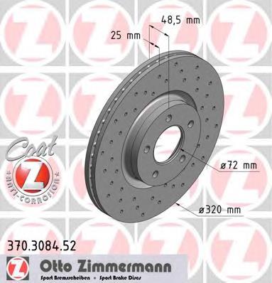 Гальмівні диски передні 370308452 Zimmermann