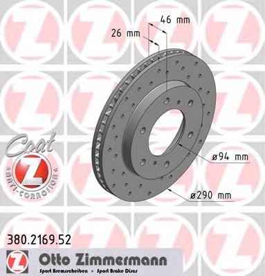 Гальмівні диски передні 380216952 Zimmermann