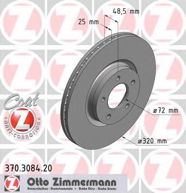 370308420 Zimmermann Гальмо дискове переднє