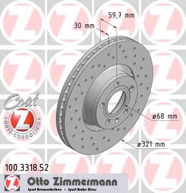 Купити 100331852 Zimmermann Ротор гальмівний