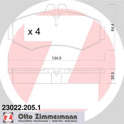 Гальмівні колодки Zimmermann 230222051 ціна, від 16.51 USD