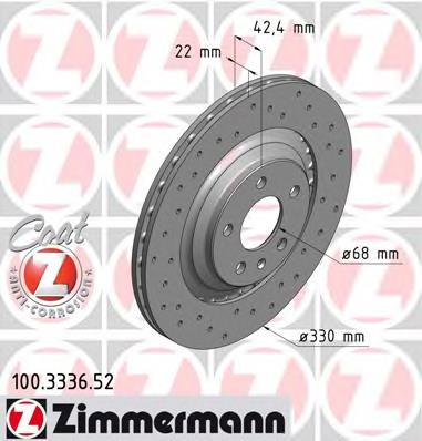 Гальмівні диски 100333652 Zimmermann
