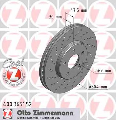 Купити 400365152 Zimmermann Ротор гальмівний