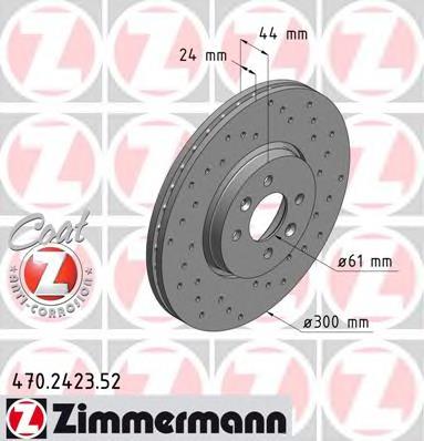 Диск гальмівний передній Zimmermann 470242352