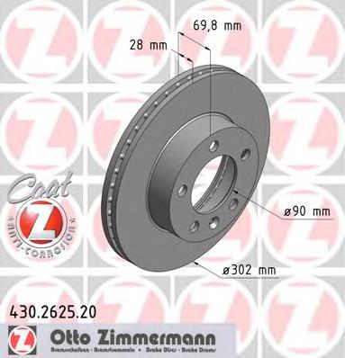 Гальмівні диски передні 430262520 Zimmermann