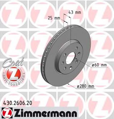 Гальмівні диски передні 430260620 Zimmermann