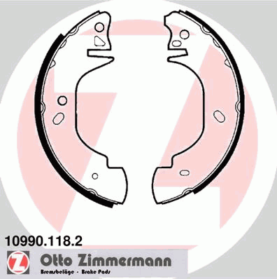109901182 Zimmermann колодки гальмові задні, барабанні