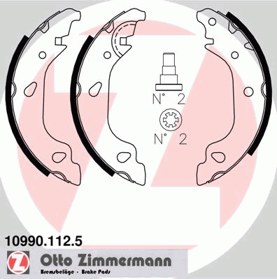 109901125 Zimmermann колодки гальмові задні, барабанні