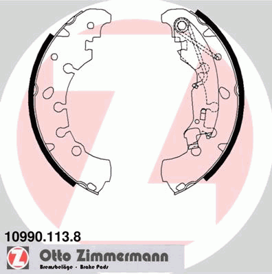 109901138 Zimmermann колодки гальмові задні, барабанні