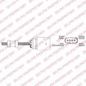 Лямбда-зонд, датчик кисню після каталізатора, лівий ES2017811B1 Delphi