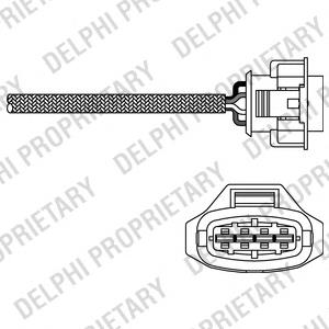 Лямбдазонд, датчик кисню до каталізатора Delphi ES1079012B1 ціна, від 66.28 USD