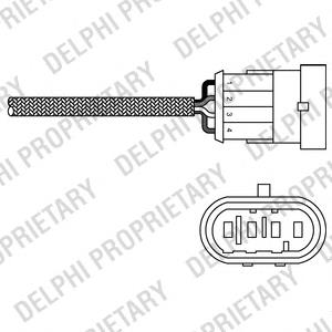 Лямбдазонд, датчик кисню до каталізатора Delphi ES2026412B1 ціна, від 44.94 USD
