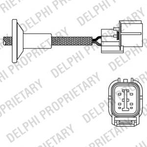 Лямбдазонд, датчик кисню до каталізатора Delphi ES2005812B1 ціна, від 36.37 USD