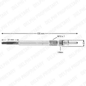 Свічка накалу HDS384 Delphi