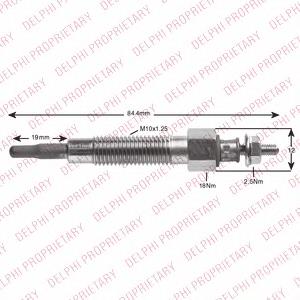 Свічка накалу HDS425 Delphi