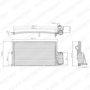 Радіатор охолодження кондиціонера Delphi TSP0225050