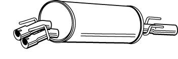 Глушник, задня частина на Opel Omega (25, 26, 27)