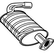 Глушник, задня частина 219095 Bosal