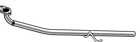 Труба приймальна (штани) глушника, передня на Citroen C1 (PM, PN)