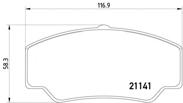 Передні тормозні колодки T0348 HELLA-PAGID