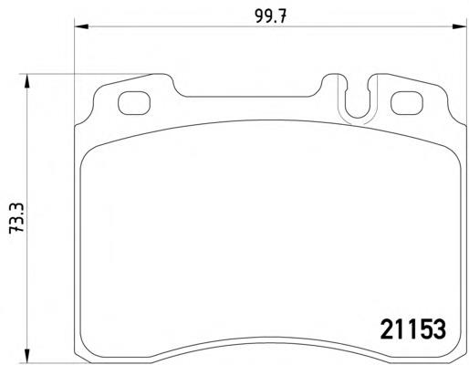 Колодки гальмівні передні, дискові T1036 HELLA-PAGID