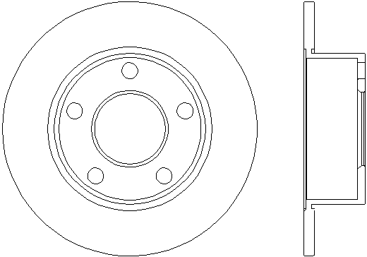 Диск гальмівний задній 53910 HELLA-PAGID