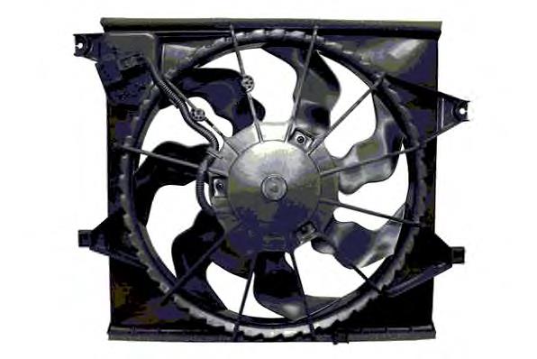 253802K200 Hyundai/Kia Дифузор радіатора охолодження, в зборі з мотором і крильчаткою