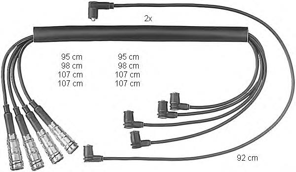 Дроти запалювання Beru ZEF463 ціна, від 102.25 USD