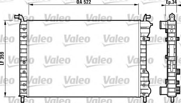 Радіатор основний VALEO 732006 ціна, від 58.03 USD