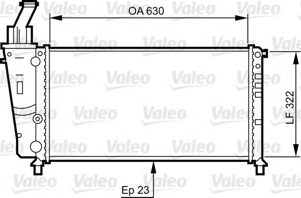 Радіатор охолодження двигуна 734221 VALEO