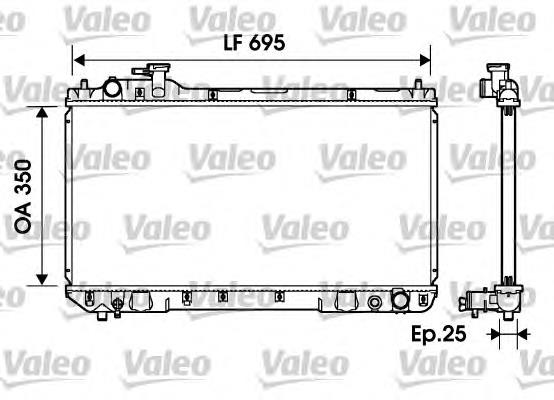 Радіатор охолодження двигуна 734216 VALEO