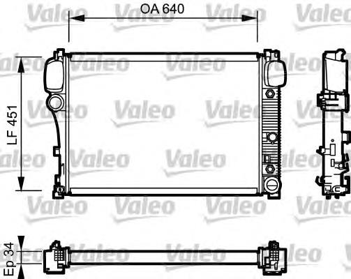 Радіатор основний VALEO 734447 ціна, від 146.84 USD