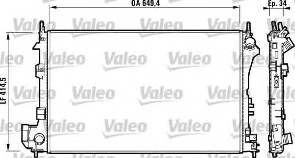 Радіатор основний VALEO 732877 ціна, від 66.70 USD