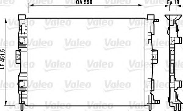 732873 VALEO Радіатор охолодження двигуна
