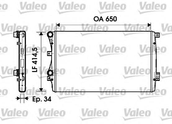 Радіатор охолодження VALEO 732872