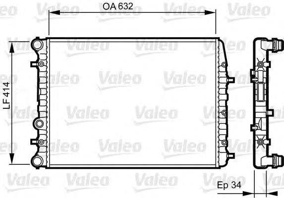 Радіатор основний VALEO 732864 ціна, від 42.57 USD