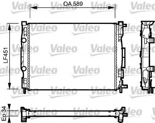Радіатор 732946 VALEO