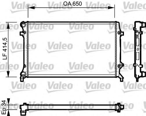 Радіатор основний VALEO 735120 ціна, від 47.33 USD