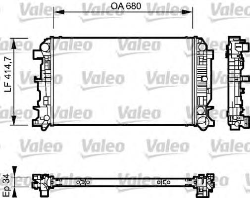 Радіатор основний VALEO 735089 ціна, від 142.78 USD