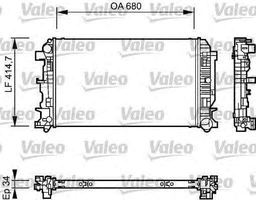 Радіатор 735084 VALEO