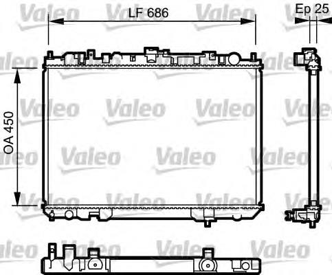 Радіатор 735081 VALEO