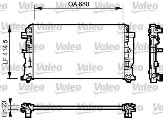 Радіатор основний VALEO 734926 ціна, від 88.67 USD